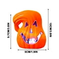 thumbnail image 3 of PATLOLLAV Halloween Creative Pumpkin Lantern Ornament,LED Pumpkin Lantern,Funny Halloweeen Pumpkin Handheld Light,Halloween Pumpkin Jack Light Up Pumpkin,3 Button Batteries to Power,Orange, 3 of 5