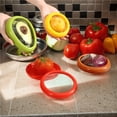 thumbnail image 7 of 4Pcs Reusable Silicone Fruit Storage Box Covers Onion Storage Avocado Saver Containers for Fridge, Vegetable Keepers Food Savers Kitchen Gadgets, 7 of 7