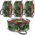 thumbnail image 1 of 4 Pcs Sac de Rangement pour Couronne Transparent, Conteneur de Rangement pour Couronne de Noël 24x8 Pouces, Protecteur de Couronne en PVC Robuste avec Poignée pour Noël, 1 of 1