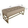 thumbnail image 5 of eHemco Modern Faux Leather Bench, 40.2 Inches, Gold, 5 of 5