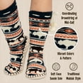 thumbnail image 2 of LazyOne Knitted Slipper Socks for Women, Cute Women's Clothing (Buffalo Fair Isle, L/XL), 2 of 6