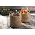 thumbnail image 2 of Signature Design by Ashley Brayton Woven Basket Set (2), Natural Brown, Jute Storage Baskets with Handles, 2 of 3