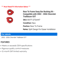 thumbnail image 2 of Rear To Frame Sway Bar Bushing Kit - Compatible with 2002 - 2006 Chevy Trailblazer EXT 2003 2004 2005, 2 of 2
