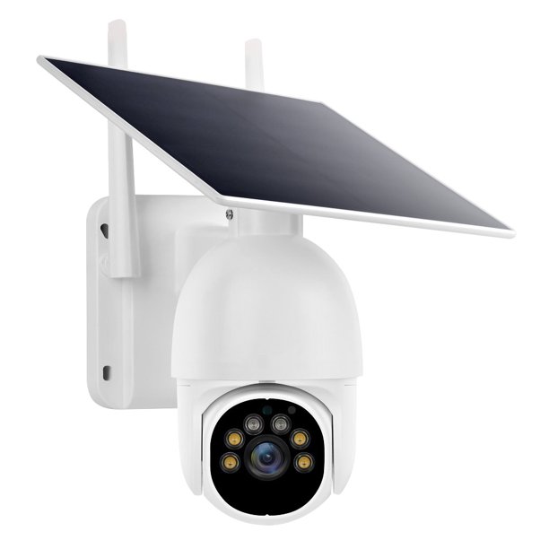 Cámaras de seguridad de 360 ° inalámbricas para exteriores con energía solar, cámaras WiFi inalámbricas de 2,4G para seguridad en el hogar, audio de 2 vías, IP65, SD/almacenamiento en la nube Zhivalor BST3020043