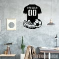 thumbnail image 4 of Craftnamesign Personalized Soccer Player Metal Wall Art Led Light, Custom Football Name Metal Sign, 4 of 5