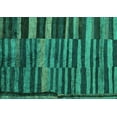 thumbnail image 1 of Ahgly Company Machine Washable Indoor Rectangle Abstract Turquoise Blue Modern Area Rugs, 2' x 5', 1 of 4
