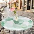 thumbnail image 6 of Ombre Green Boho Round Tablecloth for 45-54 Inch Tables,Fitted Table Cover with Elastic Edge,Multicolored Tie Dye Abstract Art Waterproof Outdoor Table Cloth Protector for Patio Garden Dinner Picnic, 6 of 9