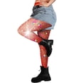 thumbnail image 1 of Fgnfyis Bas Taille Haute pour Femmes, Colorés, Brillants, à Haute Élasticité, en Maille Incrustée, Collants Grande Taille, Rouge, 1 of 3
