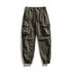 thumbnail image 1 of Pantalones largos de moda para hombre, casuales, de color sólido, cargo, con bolsillos y cremallera, cintura elástica, pantalones largos de algodón para hombre., 1 of 9
