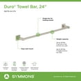 thumbnail image 6 of Symmons 363TB-24-STN Duro 24" Towel Bar, Satin Nickel, 6 of 7