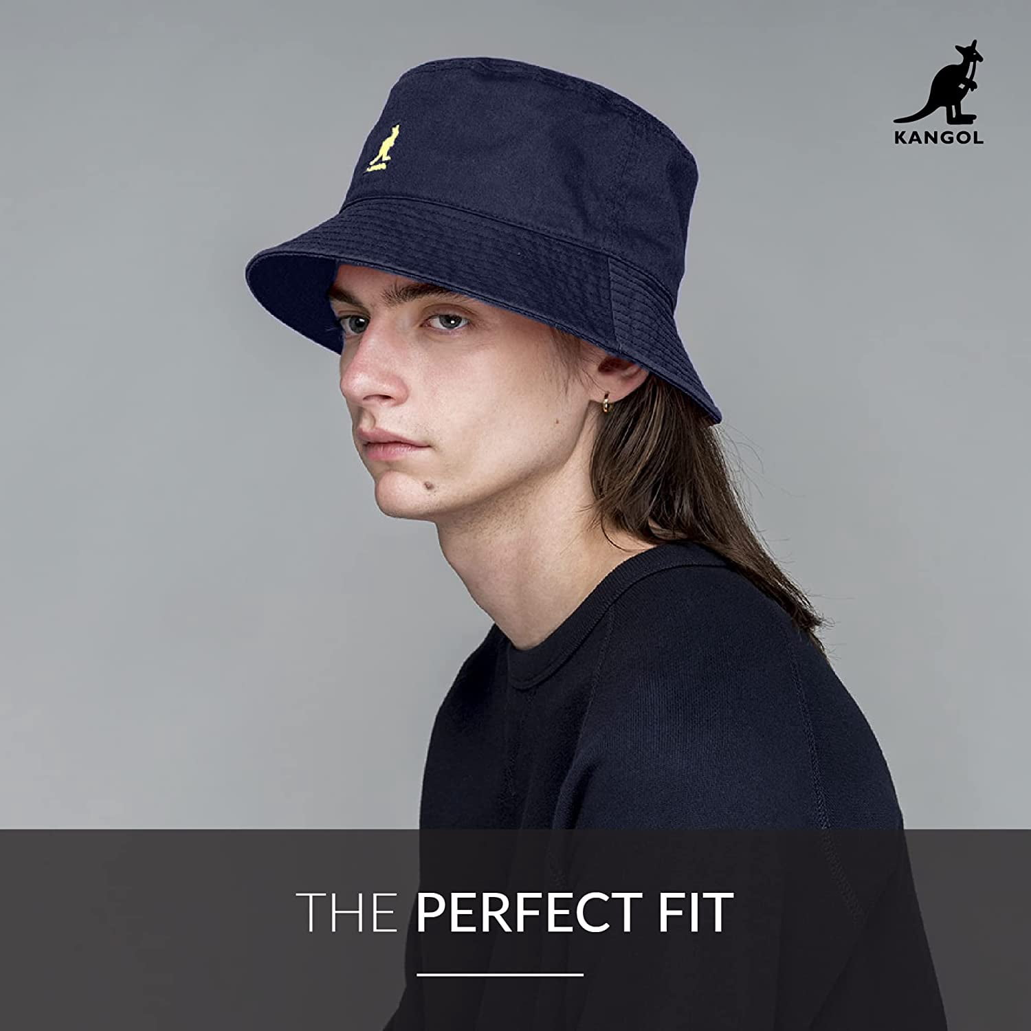 Kangol Men, Women Washed Bucket Hat X-Large Navy