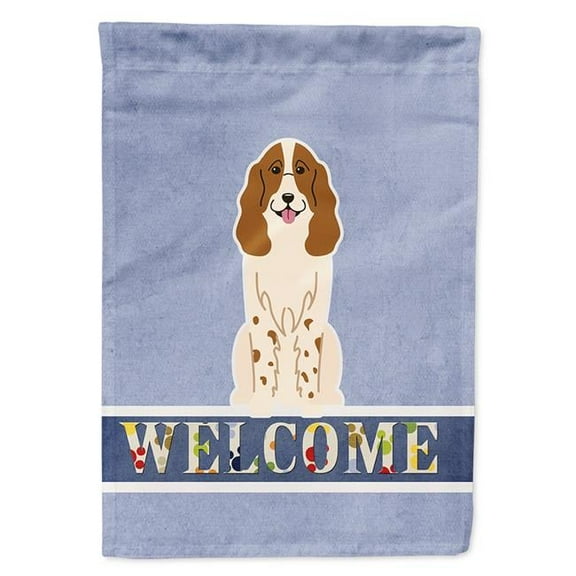 Caroline's Treasures BB5612GF Russian Spaniel Welcome Flag Garden Size , Small, multicolor