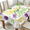 thumbnail image 4 of Coolnut Mardi Gras Rectangle Tablecloth Spill-Proof Polyester Table Cloth Table Cover for Kitchen Dining Picnic Holiday Party Decoration,54"x54", 4 of 7