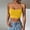 Yellow, variant on Women's Spaghetti Strap Slim Crop Camisole Stretch Multi-Color Lightweight Breathable Half Shirts Summer Athletic Casual Underwear Pink XL