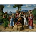 thumbnail image 3 of Giovanni Battista Cima da Conegliano 14x12 Black Modern Framed Museum Art Print Titled - The Rest on the Flight into Egypt (ca 1496-1498), 3 of 5