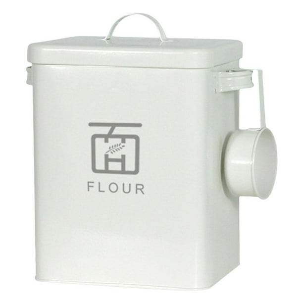 Caja de almacenamiento de detergente en polvo, alimentos / / artículos diversos de lata de almacenamiento de cocina, Bote blanco Sunnimix Botes de cocina