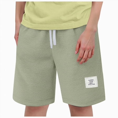 KPOPLK Toddler Baby Boy Shorts Cotton Graphic Print Summer Clothes for Kids 12M-8T Size 7-8 Years Green