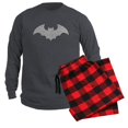 thumbnail image 6 of CafePress - Silver Glittery Bat - Men's Long Sleeve Charcoal Pajama Set, 6 of 7