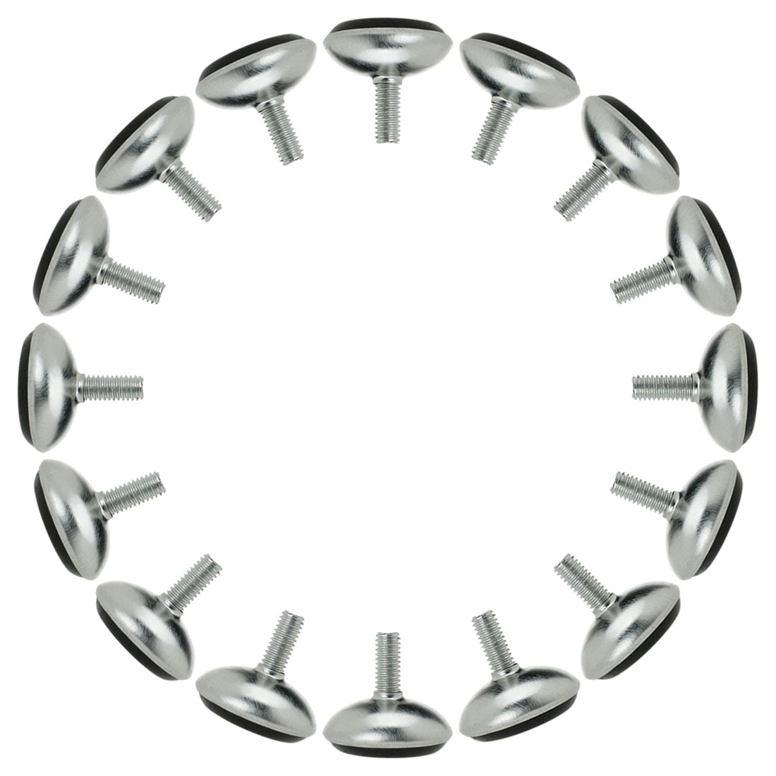 Uxcell Leveling Feet M6 Screw Floor Protector Adjustable Leveler for Chair Desk Leg 16pcs