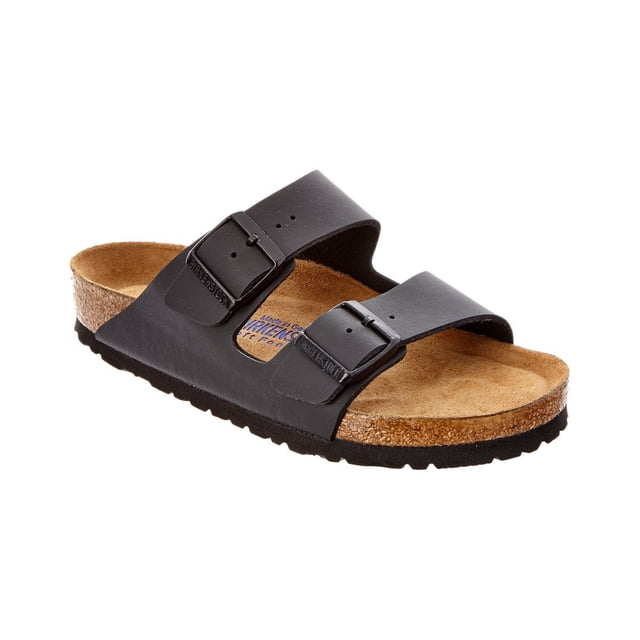 Sandalia Birkenstock Arizona Soft Footbed para mujer, color negro 36EU