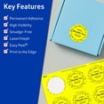 thumbnail image 3 of Avery Printable Round Labels, Neon Yellow, 1-5/8" Diameter, 200ct, 3 of 11