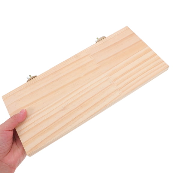 Phenofice Bird Playground Flat Rectangular Perch for Bird Cage, Light Brown Pet Enclosure Accessory, and