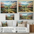 thumbnail image 4 of Designart "Apple Orchard Countryside Blooming painting I" Countryside Floater Framed Canvas Art Print, 4 of 7