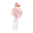 thumbnail image 1 of DOLITY Handheld Fan Makeup Fan 1 Wind Speed Mini Portable Fan for Travel Summer Outdoor White Rabbit Ears, 1 of 9