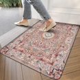 thumbnail image 3 of Retro Door Mat, 17 X 30 Inch Boho Pink Carpet Welcome Doormat Decorative Home Floor Mat, Non Slip Rubber Back and Strong Water Absorption for Outdoor Indoor Entrance Decor, 3 of 6