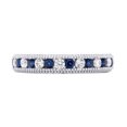 thumbnail image 2 of AFFY Simulated Blue Sapphire & White Cubic Zirconia Eternity Band Ring 14k White Gold over Silver-11.5, 2 of 8