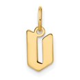 thumbnail image 1 of Diamond2Deal 14K Pendentif Initiale Lettre V en Or Jaune pour Femmes, 1 of 3
