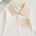 thumbnail image 6 of CAUYDY Baby Boys Romper Newborn Clothes Fall Winter Preemie Long Sleeve Bodysuit Infant Boy Pajamas Toddler Sleepwear 6 9 12 18 Months Beige for Sizes 12-18 Months, 6 of 6