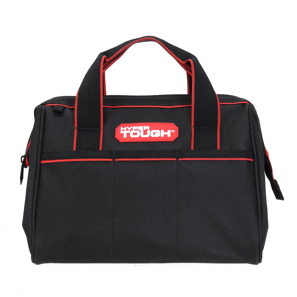 Hyper Tough 12inch Polyester Tool Bag, with FullLength Zipper and