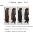 thumbnail image 4 of Peluca, cola de caballo, cabello rizado de mujer, con cordones, trenza natural invisible, cola de caballo falsa larga y corta ligeramente rizada, cola de caballo alta, 4 of 5