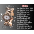 thumbnail image 2 of Blekon Collections Quartz Womens 32mm Case Intricate Cuff Bangle Watch, 2 of 5
