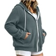 thumbnail image 5 of Nugftut Hoodies for Women Plus Size Full Zip-Up Jacket Oversized Lightweight Sweatshirts Baggy Workout Hoodies with Pockets, 5 of 8
