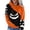 Black, variant on Halloween Women Hoodies Retro Colorblock Pumpkin Face Sweatshirt Long Sleeve Drawstring Pullover Tops Warm Fall Winter White L