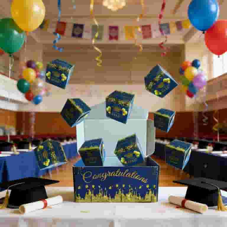 card box for grad party grad party card boxes High School to Graduation Card Box, 10x10