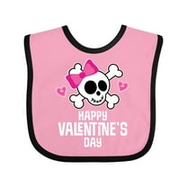 Inktastic Happy Valentines Day Girls Skull Girls Baby Bib