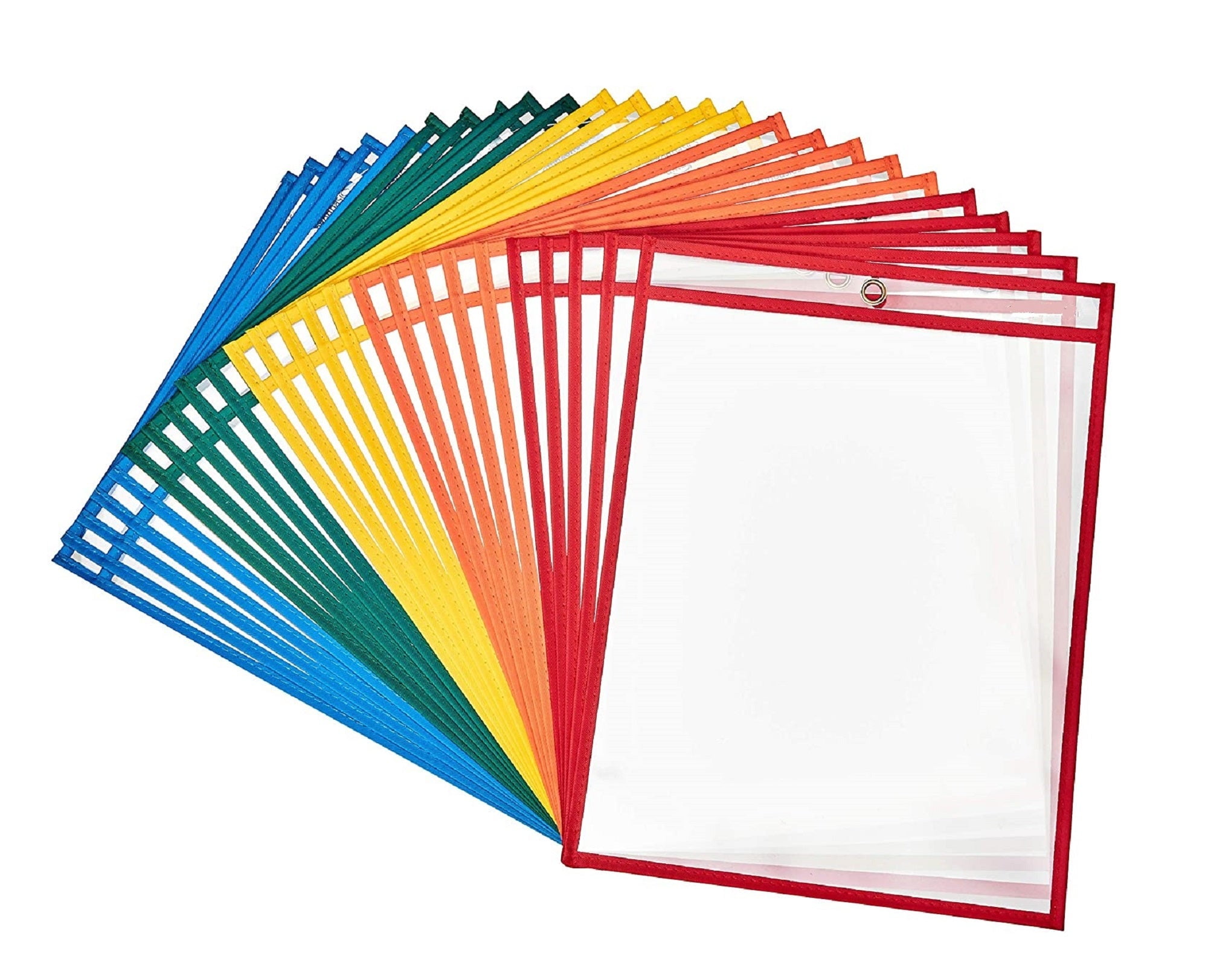 25-Pack Dry Erase Pockets, Oversize 10 x 13 Pockets, Perfect for Classroom Teaching Supplies