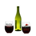 thumbnail image 3 of 2PK Typo Stemless Wine Glass, 3 of 7