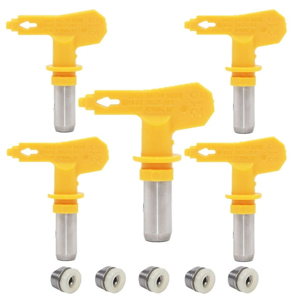Jewboer 5 Pieces Airless Paint Sprayer Tips for Airless Sprayer, 211 Spray Tip Nozzle