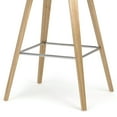 thumbnail image 6 of Simpli Home Randolph Mid Century Modern 28 inch Bentwood Counter/ Bar Height Stool (Set of 2) with Light Wood in Aqua Blue Polyester linen fabric, 6 of 11