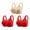 Khaki+2Red, variant on ShomPort 3pc Full Coverage Bras for Women Adjustable Straps Seamless Bra Comfortable Wireless Padded Bra