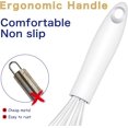 thumbnail image 5 of MaxxMarket White Silicone Whisk, Sealed Waterproof Design Set of 3, Professional Kitchen Whisks for Cooking Non-Scratch, Silicone&Stainless Steel Whisk, Heat Resistant 480°F Rubber wisk, BPA free, 5 of 14