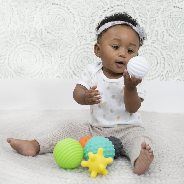 Infantino Textured Multi Ball Set Soft Plastic Baby 6 12 Months Multi Color 6 Piece Walmart
