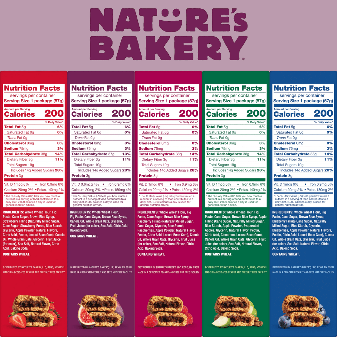 Nature’s Bakery Whole Wheat Fig Bars, Ground Whole Wheat Fig Bars 6 Flavor Variety Pack (18 Count) Bundled by Mix It Up
