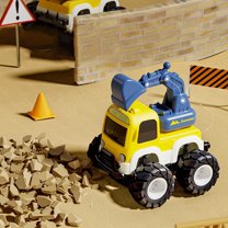 Toy Goattoy Toy Cars for Kids Construction Vehicle Excavator Mini Educational Toys One First Birthday Gifts for Boys 0-4 Years