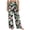 Black, variant on Womens Elastic High Waisted Palazzo Pants Leaf Printed Casual Beach Wide Leg Trousers with Pockets