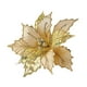 thumbnail image 1 of Flores artificiales de Pascua de Navidad, flores decorativas hechas a mano, adorno para de Navidad para regalo, decoración de boda de año Nuevo Oro, 1 of 8